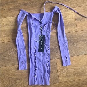 White Fox Boutique Lavender Cut-Out Dress